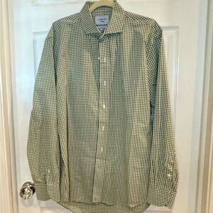 The Ledbury Men's Fine Shirting Slim Fit Button Down in Size 16.5. MSRP $145